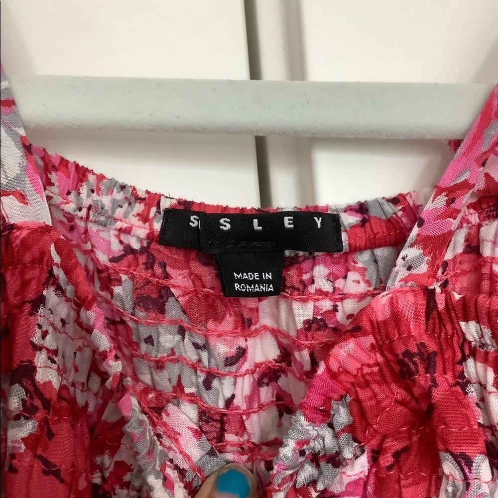 Sisley Pink long Hawaiian floral dress - Picture 3 of 4
